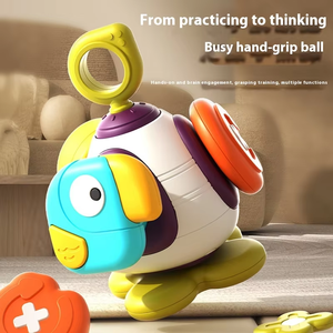 Bola ocupada para bebés, juguete <span class=keywords><strong>de</strong></span> plástico <span class=keywords><strong>de</strong></span> educación temprana para niños <span class=keywords><strong>de</strong></span> 1 a 3 años y niños pequeños, botón <span class=keywords><strong>de</strong></span> interruptor, <span class=keywords><strong>casa</strong></span> hexaédrica, rompecabezas y bola para agarrar los dedos - Product Image 2