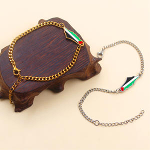 パレスチナの旗ペンダントチェーン付きローズゴールドパレスチナブレスレットプロモーション & ビジネスギフト用 - Product Image 4