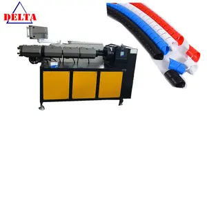 PE PP spiral cable wrap sheath making machine PP Spiral Guard/Protector/Sleeve for hydraulic and pneumatic hoses extruder line