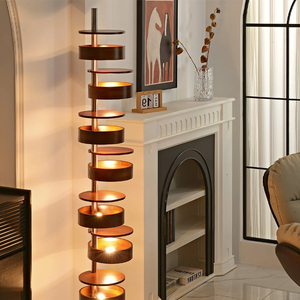 Lampe sur pied moderne Polarlux Nordic Japandi en métal et bois, haute qualité, nouvelle, stable, lumière 3000K blanc chaud, garantie 3 ans pour le salon - Product Image 4