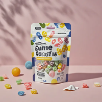 Vente en gros de sachets avec logo personnalisé pour emballage alimentaire, sacs debout Doypack en aluminium avec fermeture éclair, bonbons, sucre