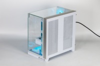 Boîtier PC tour complète en verre trempé transparent SPCC ATX pour jeux informatiques avec des fonctionnalités durables Tout-en-un