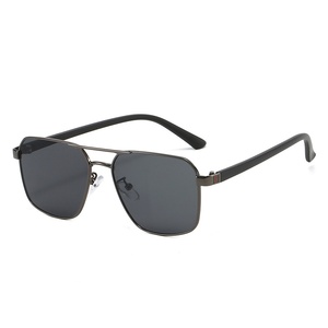 Sunglasses Full Rim Polarized 100% UV Protection Unisex Adult Outdoors <b>Gold</b> <b>Frame</b> Brown and Green Lenses - Product Image 3