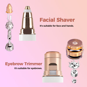 Épilateur sans fil pour l'épilation du visage, outil de coupe des poils des sourcils indolore pour femmes, épilation du visage et des lèvres - Product Image 2