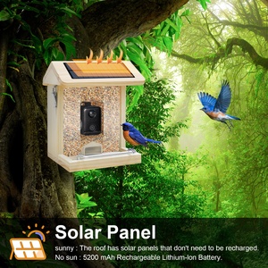 Mangeoire à <span class=keywords><strong>oiseaux</strong></span> intelligente en bois avec caméra Caméra étanche pour <span class=keywords><strong>oiseaux</strong></span> avec panneau solaire Technologie AI Amoureux des <span class=keywords><strong>oiseaux</strong></span> Contrôle APP - Product Image 5