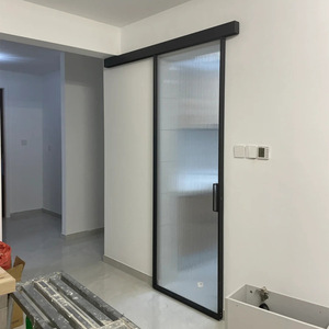 <span class=keywords><strong>Puerta</strong></span> <span class=keywords><strong>Corredera</strong></span> <span class=keywords><strong>de</strong></span> Aluminio Moderna con Marco Ultra Delgado, <span class=keywords><strong>Puerta</strong></span> Interior <span class=keywords><strong>de</strong></span> Vidrio Templado Colgante Superior, Tamaño Personalizado, <span class=keywords><strong>para</strong></span> Separador <span class=keywords><strong>de</strong></span> Ambientes, <span class=keywords><strong>Baño</strong></span> - Product Image 3