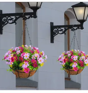 Panier de fleurs artificielles suspendues en forme de <span class=keywords><strong>marguerite</strong></span> de 12 pouces pour décorations extérieures de Noël, de remise de diplôme, d'Halloween et du Nouvel An (vente en gros) - Product Image 5