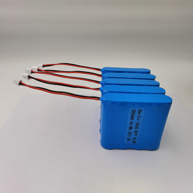 KC/UN38.3 Certified 18650 4S1P 14.8V 3000mAh Lithium Ion Battery Pack with PCM & Wire + Connector for Consumer Electronics