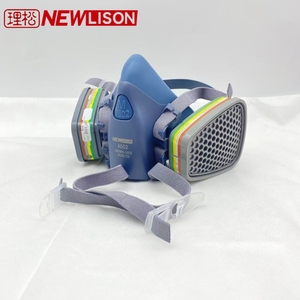 Máscara de <span class=keywords><strong>Gas</strong></span> con Filtro Reemplazable a Prueba de Polvo NEWLISON, Suministro de Fábrica, Respirador de Media Cara con Doble Filtro Reutilizable - Product Image 6