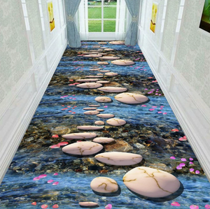 Cuttable Splicable 3D Hallway <b>Runner</b> Carpet Modern Long Corridor Floor Mat, Full Roll Wall To Wall <b>Rug</b> For Living Room Hotel Com - Product Image 3