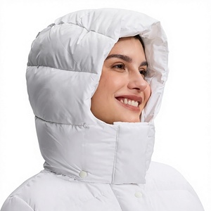 Custom Logo Puffer Jacket Women Oversized Winter Thick Warm Puff Padded Zipper Puffer Women Jacket - Product Image 5