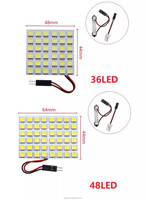 48SMD 5050 Chip T10 Lampe de toit automobile, adaptateurs de festoon, DC 12V, éclairage intérieur de dôme pour voitures, nouvelle génération d'accessoires de panneau LED
