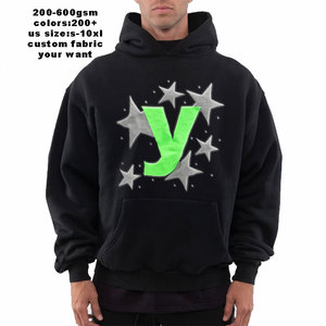 500G felpe con cappuccio personalizzate da uomo Pullover nero Unisex in cotone pesante con cappuccio con stampa a sbuffo con Logo <span class=keywords><strong>di</strong></span> <span class=keywords><strong>marca</strong></span> felpe con cappuccio da uomo - Product Image 1