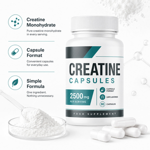 Private Label Adult Sports Nutrition <b>Protein</b> Electrolyte 5000mg Pure Pump It Micronized Monohydrate Creatine Capsules 60 GMP - Product Image 2