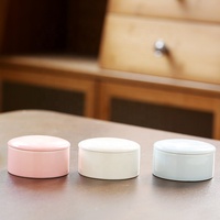 Boîtes à bijoux en céramique brillante écologiques de style bohème tendance, forme ronde en forme de cœur, boîte à bibelots en porcelaine, artisanat et cadeau, décoration moderne