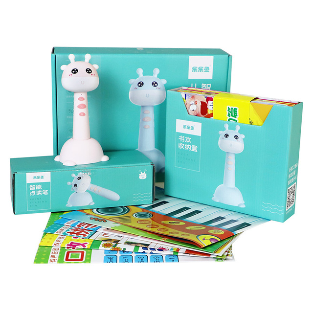 Preschool Kids Educational Lovely Giraffe Shape Talking Pen With Books Direct Factory Reading Pen Accept OEM