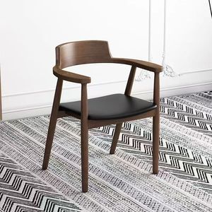 Sillas de comedor modernas para interiores con marcos de madera maciza y cojines suaves impermeables personalizables para comedor y sala de estar - Product Image 6