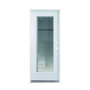Dış kapı fiberglas kapı modern tasarımlar dış iç tam görünüm cam panjur ana kapı ev için