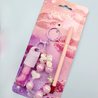 Gloss repulpant éclaircissant et hydratant au goût naturel de fruits pour le soin des lèvres, nouveau style, kit huile à lèvres et crayon à lèvres porte-clés