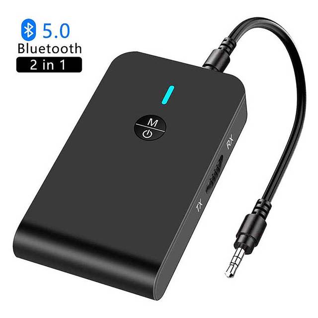 PIX-LINK 2-in-1 Wireless 3.5mm  Audio Adapter 2-in-1 Transmitter & Receiver with Stereo Function