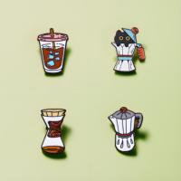 Haute qualité chat de glace Animal café émail broches fleurs mignonnes émail doux impression UV breloques Badges broches pins pins