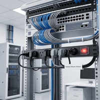 Unidad de Distribución de Energía (PDU) Australiana Eficiente de 8 Vías, 19 Pulgadas, para Montaje en Rack, Estándar AU, para Gabinete de Servidor, 2500W