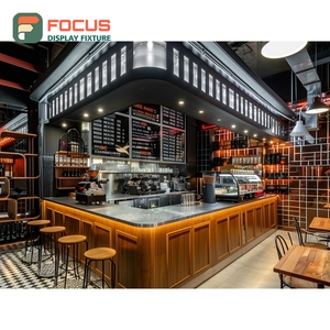 Premium Coffee Merchandise Display Rack White Panel Finish Coffee Bean Display Area Coffee Merchandise Rack - Product Image 1