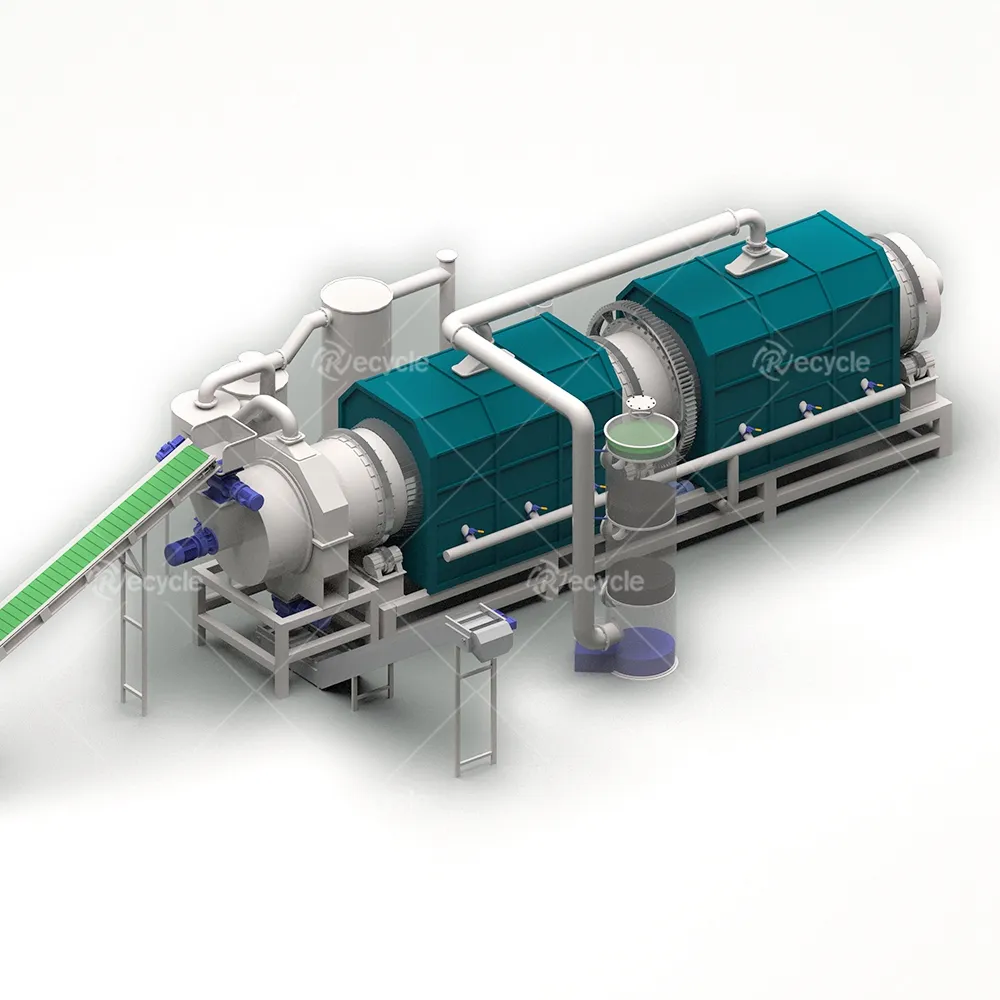 庭の廃棄物連続回転炭化炉バイオマス活性炭製造機アルミニウム缶塗料除去炉