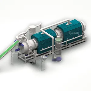 เตาเผาแบบหมุนต่อเนื่องสำหรับขยะในสวน เครื่องผลิตถ่านกัมมันต์จากชีวมวล เตาเผาสำหรับกำจัดสีจากกระป๋องอะลูมิเนียม - Product Image 1