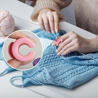 Bol à fil en PET en forme de mouton - Outil de tricot portable, simple, durable et coloré pour le tricot à la main et la couture