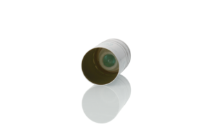 Tapa de aluminio OEM Ropp de 28mm con revestimiento Saranex, tornillo reciclable/tapa giratoria para vino Mineral, ron, ginebra, botellas, tarros hechos de vidrio metálico - Product Image 2