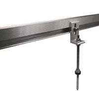 Rail de montage en aluminium anodisé pour système PV, pour installation solaire sur structure de montage au sol, avec garantie de 10 ans