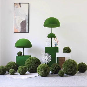 C695 Boule de mousse artificielle Ornements de boules d'herbe Escaliers intérieurs et extérieurs <span class=keywords><strong>sous</strong></span> le centre commercial Aménagement paysager de plantes vertes - Product Image 2