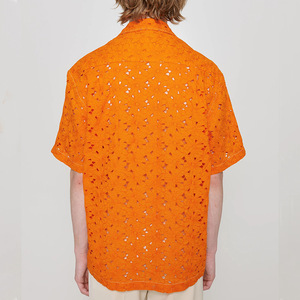 <span class=keywords><strong>Camicia</strong></span> di pizzo a maniche corte da <span class=keywords><strong>uomo</strong></span> Casual Casual appesa all'ingrosso <span class=keywords><strong>camicia</strong></span> di pizzo con stile Street da <span class=keywords><strong>uomo</strong></span> Casual - Product Image 3