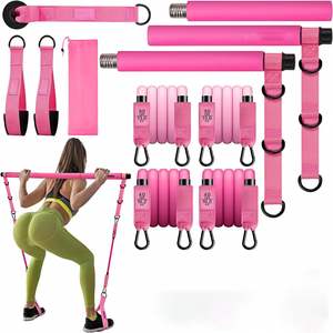 Resistance <b>Bands</b> Set Fitness Exercise <b>Workout</b> Training Home Gym Yoga Pilates Elastic Pull Rope Strength Muscle Toning - Product Image 1