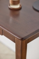 Escritorio Pequeño Moderno para Estudiantes B5163 Gorange de Madera de Nogal Negro, Escritorio de Madera Maciza para Computadora para Dormitorio, Estudio u Oficina