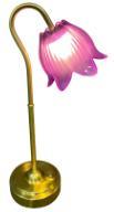 Modern Metal <b>Desk</b> Lamp with <b>Pink</b> Flower Shade Warm White LED Light 2700K for Bedroom 30000hrs Lifespan Dimmable CRI 80 - Product Image 3