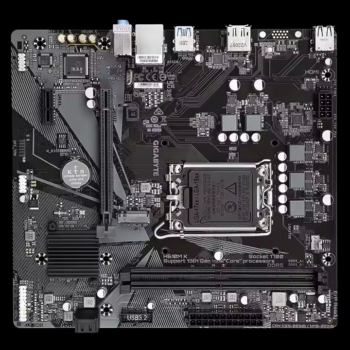 Gigabyte H610M K DDR4 Support 14th/13/12 Cpu Gaming Moerboard PC