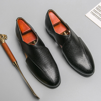 Nouvelles Sandales Habillées Décontractées pour Hommes en Cuir PU Style Italien 2025 – Idéales pour la Marche en Extérieur Tendance