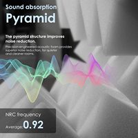 Super Dash (Pack de 48) - Tuiles acoustiques en mousse haute densité modernes - Isolation phonique, réduction de l'écho, NRC 0.5 pour studio, maison, bureau |   Fabriqué