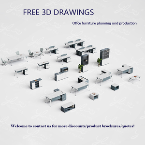 Bureau de direction moderne en bois de luxe en forme de L avec armoire mobile, ensemble de mobilier de bureau, bureau de direction - Product Image 4