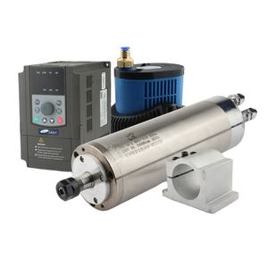 HYCNC HQD 800W 220v 65mm व्यास लंबाई 210mm पानी ठंडा 1.5kw 1500w आवृत्ति पलटनेवाला धुरी गति नियंत्रक 400hz - Product Image 1