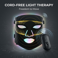 Masque facial LED sans fil rechargeable pour la photothérapie et les soins de la peau