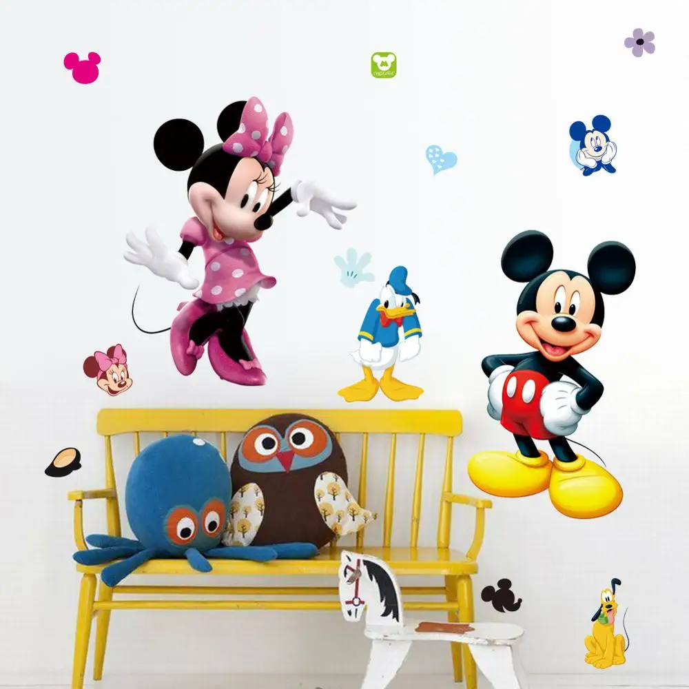 Wholesale Lovely Decorative Waterproof Kids Wall Sticker for Bathroom Mickey