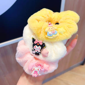 إكسسوارات شعر يدوية الصنع من القطيفة بتصميم كرتوني، رباط شعر مطاطي على شكل الأمعاء الغليظة، حبل شعر من ييوو لتسريحات ذيل الحصان للمهرجانات - Product Image 3