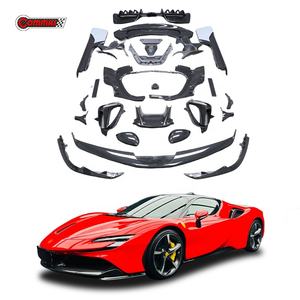 Kit de Carrocería de Fibra de Carbono Seca de Alta Calidad, Estilo OEM, para Ferrari SF90, Incluye Alerón Delantero, Trasero e Interior - Product Image 1
