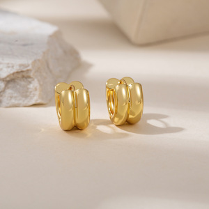 Pendientes de Aro de Aleación de Cobre con Forma Geométrica en U, Pendientes de Moda para Fiesta - Product Image 2