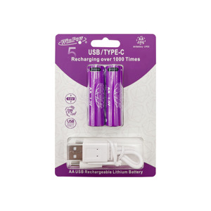 Batería de Litio Recargable WinPow <span class=keywords><strong>AA</strong></span> de 3200mWh con USB Tipo C, 1.5V de Voltaje Constante para Cerraduras Inteligentes y Teclados Inalámbricos - Product Image 2