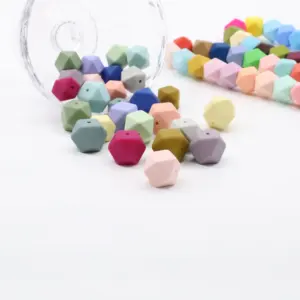 Baby Teething Beads Hexagon Chew Baby Silicone Bead