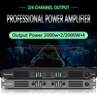 Gooermi FV4000 1000Watt * 4 kanal yüksek kaliteli ses açık sahne performansı için güç amplifikatörü 1U dijital ev amplifikatör